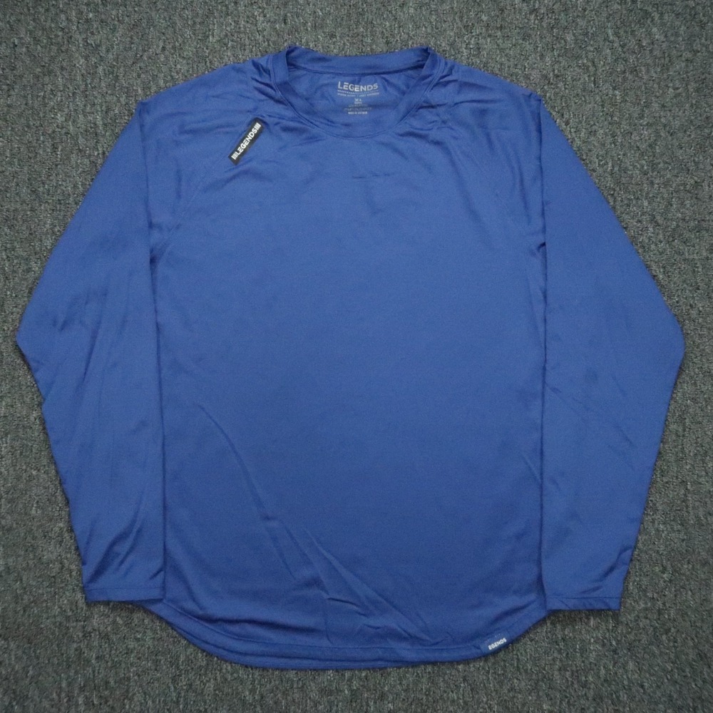 Legends Shirt Mens Extra Large Blue Enzo Long Sleeve Performance Training XL